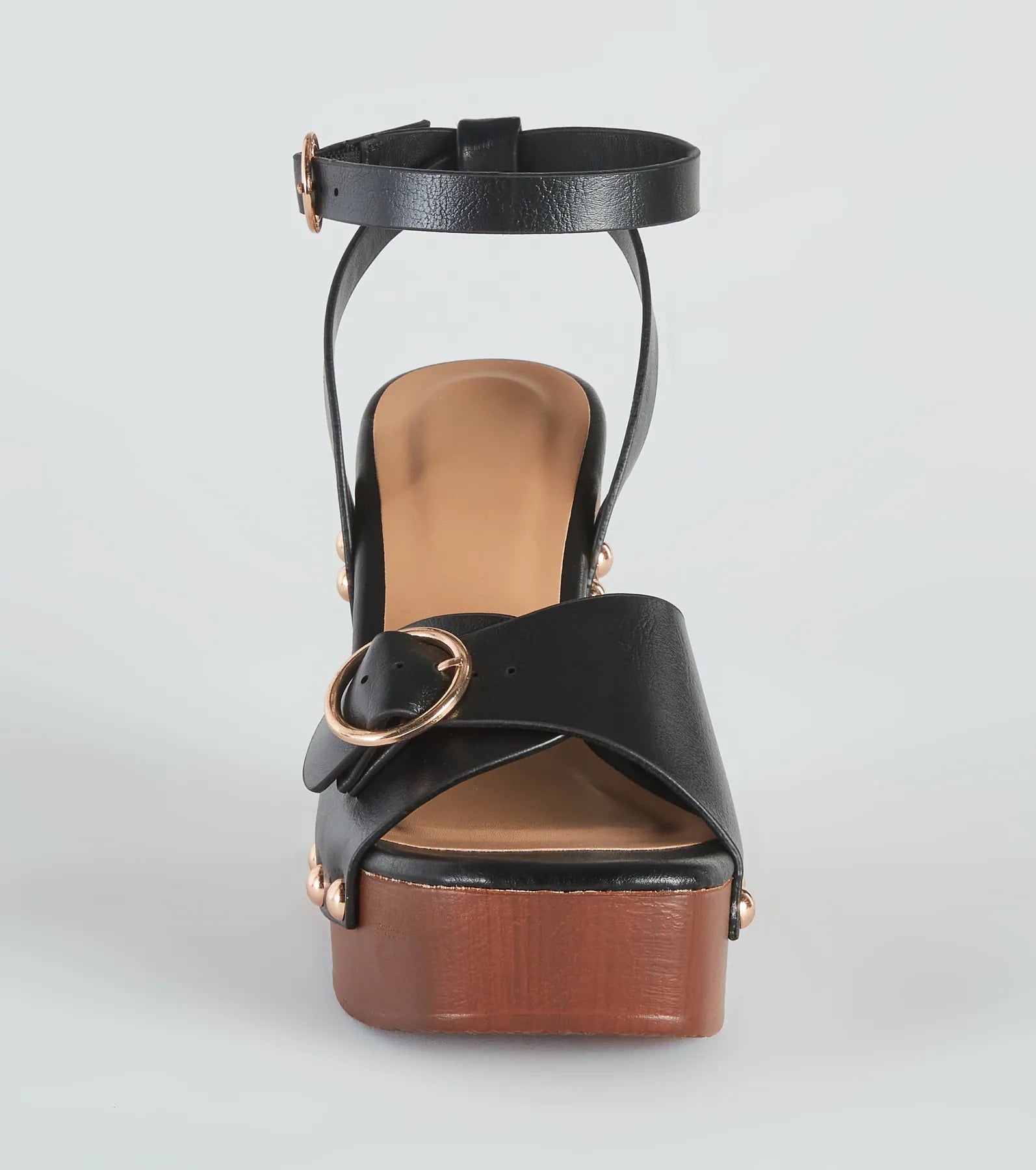 Away This Weekend Buckle Platform Wedges - Image 3