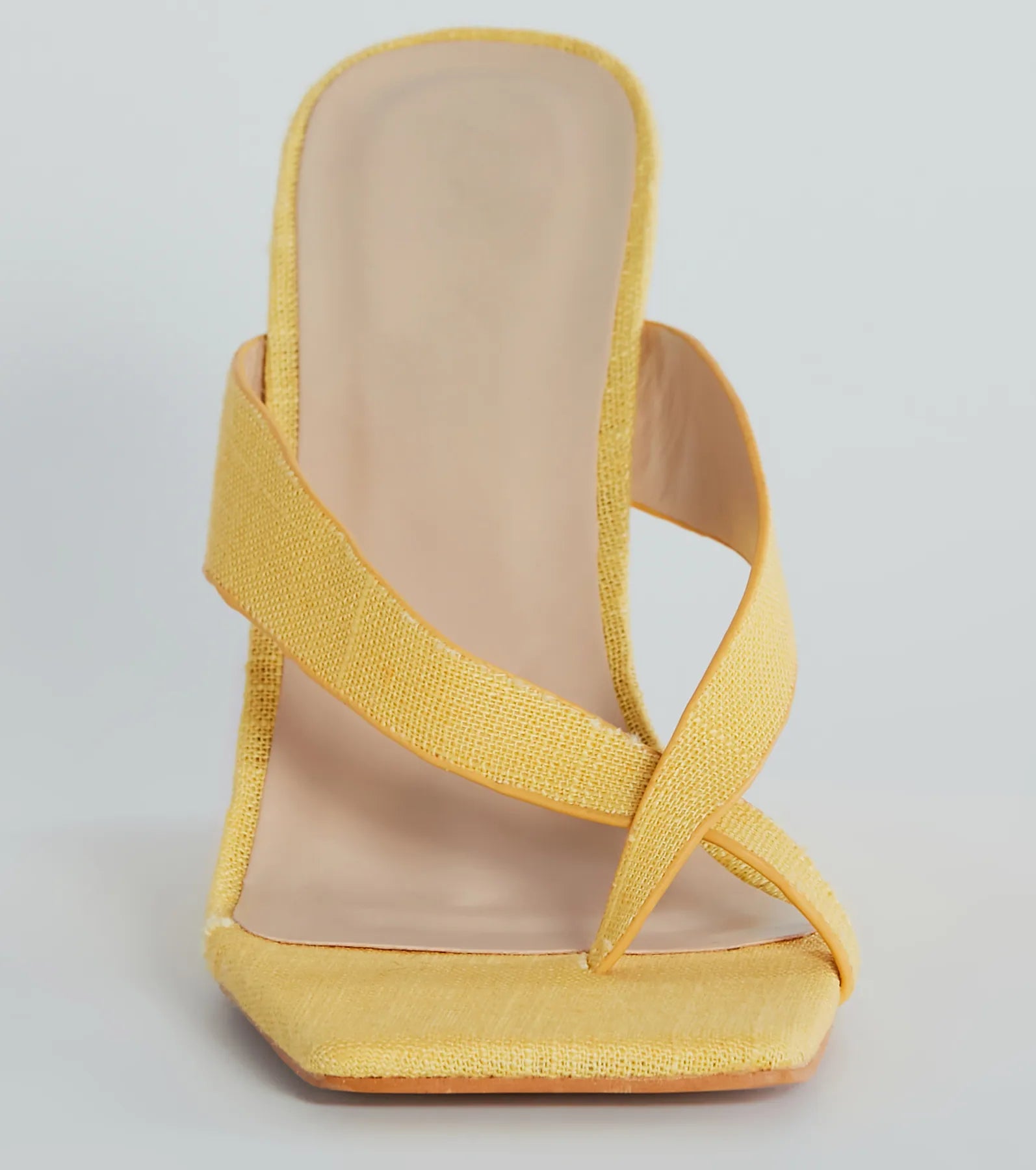 Summer Muse Linen Thong Wedges - Image 7