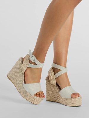 Summer Staple Linen Strap Espadrille Wedges