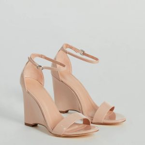 Fall For Me Patent Faux Leather Wedges