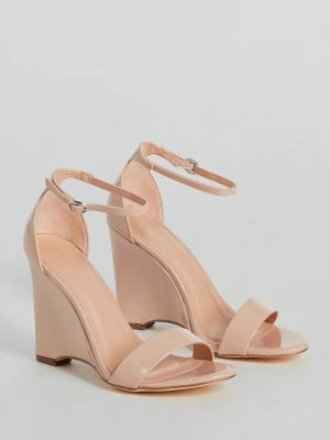 Fall For Me Patent Faux Leather Wedges