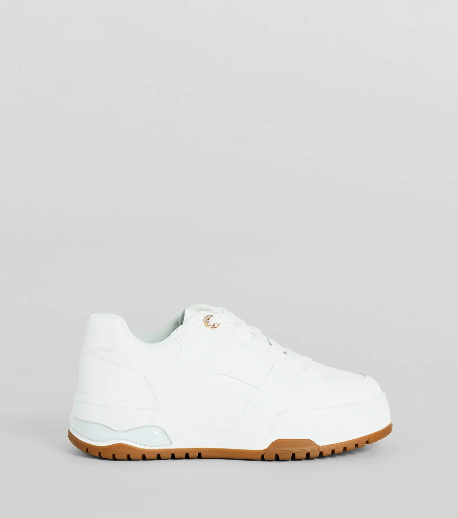 Feeling The Vibe Rhinestone Star Charm Platform Sneakers - Image 2