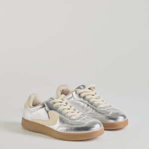 Pair To Perfection Metallic Lace-Up Sneakers