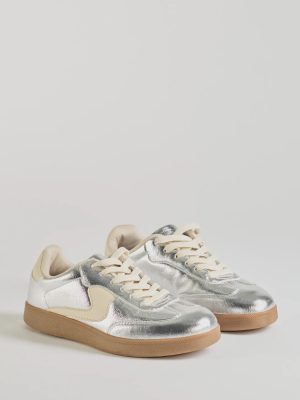 Pair To Perfection Metallic Lace-Up Sneakers