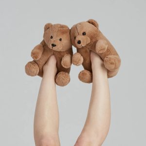 Adorable Teddy Bear Plush Slippers
