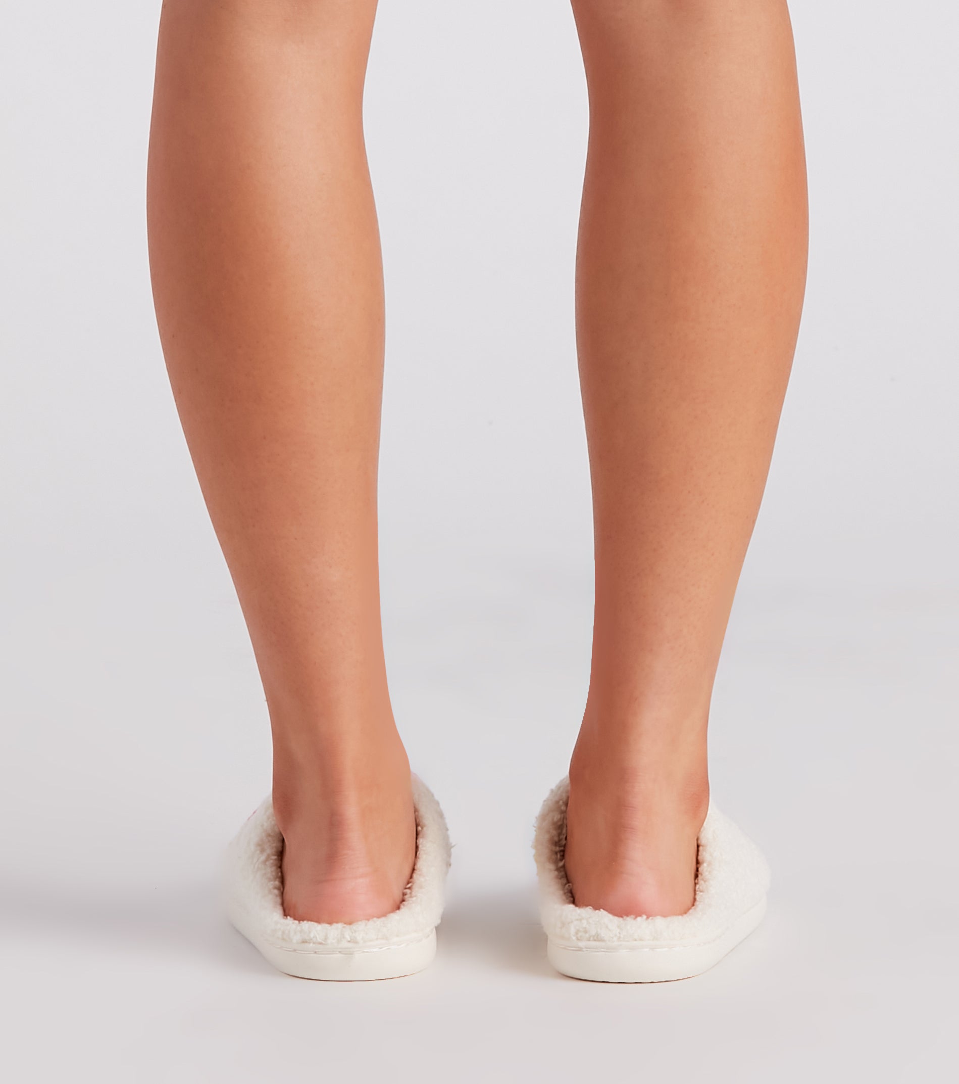 Be Happy Face Faux Sherpa Slippers - Image 4