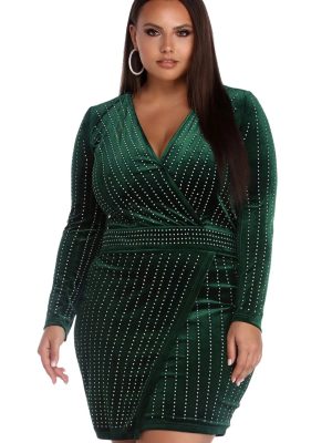 Plus Cassie Velvet Wrap Dress
